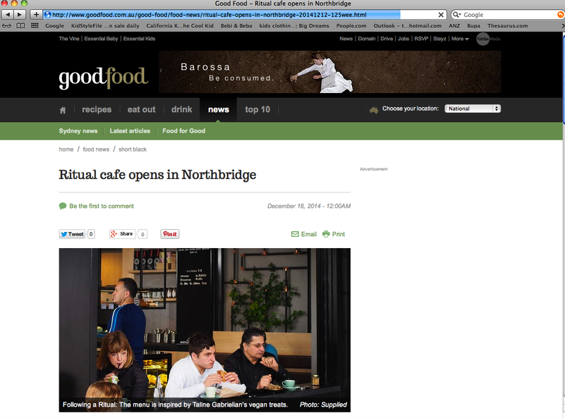 Good Food Feature, Sydney Morning Herald